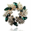 New hot sale fashion magnetic noble alloy crystal flower brooch