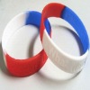 Wholesale Hot 3 Colors Changing Embossed Silicon Wristband