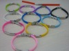 2011 Fashion Silicone metal wristband