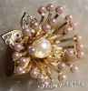 Wholesale 2011 fashion jewelery Metal Finger Ring with pearl