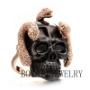 Wholesale Skull and snake ring