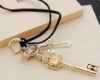 Wholesale Graceful Golden Cross key Alloy Necklace