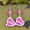 Wholesale pink earrings/heart-shaped jewelry/fashion earrings