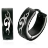Wholesale 2011 Fashion black stainess steel Cuff earrings