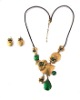 Wholesale fashion copper alloy jewelry , flower pendant necklace and flower earring