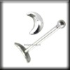 Wholesale Tiny Silver Crescent Moon Nose Stud Studs Rings,nose jewelry,nose ring
