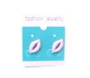 Wholesale cute smile mouth shape clip-on earrings