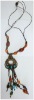 Wholesale fashion costume suede cord necklace with peace sign