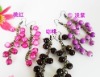 Wholesale plastic bead earrings, color bead exotic earring jewelry,handmade earring jewelry