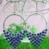 Wholesale 2011 Trendy large hoop crystal earrings
