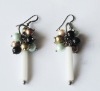 Wholesale Fashion jewelry earrings with different color pearls J.M.E-007
