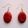 Wholesale fashion style high quality natural jewelry coral earrings