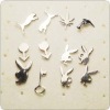 Fashion stainess steel stud earrings mix