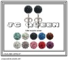 2011 fashion cz crystal alloy ball stud earring 6mm
