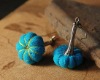 Fabric pumpkin national earrings