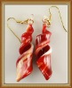 roll murano glass earring