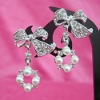 rhinestone pearl fashion earring