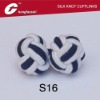 chinese barrel silk knot cufflink