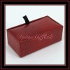 fashion rectangular red cufflink box