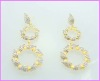 Wholesale zircon earring,fashion gold plated earring