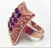 Wholesale Crystal Zircon rings rihnestone ring