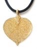 fashion natural leaf pendant & necklace