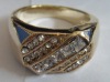 Wholesale 14k gold plating ring men's fashion jewelry finger CZ ring