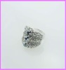 Wholesale gold plated fashion glass stone ring