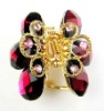 Wholesale HOT golden plated hair claw with crystal