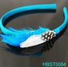Wholesale Blue feather Head band HBST0084