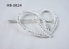 Wholesale loving heart crystal hair clip