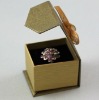 Ring boxes with bow on the top and magnetic flap closure