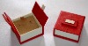 Wholesale red cardboard covered with art paper earring box
