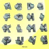 Wholesale 8mm Rhinestone Slip Letter Charm