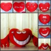 Wholesale Stuffed Heart Toy/Soft Toys/Plush Stuffed Foam Toys/Valentine 's day Gift/Back Block