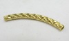 Wholesale Round Brass Engraved Curved Tube Components Fashion Jewelry Accessories