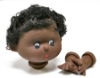 black vinyl doll head