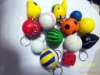 pu ball KEYCHAIN with logo
