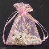 Wholesale 9X12CM pink Snowflake pouch Organza Gift Bags Wedding favors