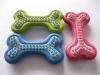 rubber pet toys-double colours bone