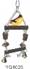 Nature wood bird toy/cage accessories with bell