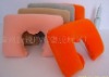 Wholesale pvc flocked inflatable neck pillow