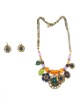 Wholesale fashion copper alloy jewelry set with flower pendant