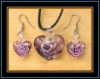 new murano glass necklace and earrings set