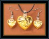 hottest murano necklace and earrings set