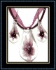 inner flower murano glass jewelry set