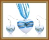 Wholesale heart murano glass jewelry set