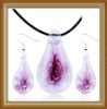 Wholesale drop glass jewelry set