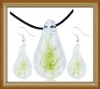 Wholesale drop glass jewelry set