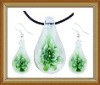 drop glass jewelry set